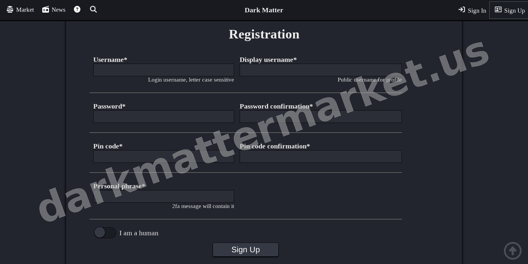 Account Registration Page